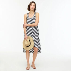 J Crew high low striped tank dress XS beach vacation casual